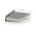 MANN-FILTER CUK2939 Activated Carbon Cabin Air Filter For VW Beetle / VW Golf / VW Jetta / VW Passat / VW Tiguan / Audi TT