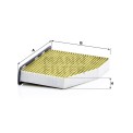 MANN-FILTER FreciousPlus Cabin Air Filter For VW Beetle / VW Golf / VW Jetta / VW Passat / VW Scirocco / VW Tiguan / Audi TT