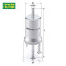 MANN-FILTER Premium Fuel Filter For Volkswagen Beetle/Eos/Golf/Jetta/Polo/Scirocco/Touran/Vento