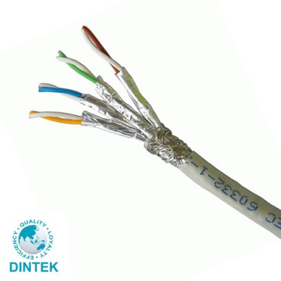 DINTEK Cat 6A S/FTP Solid Cable With Braiding 305m