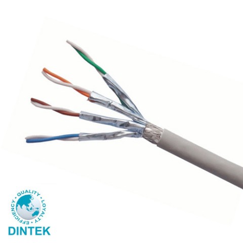 DINTEK Cat 7 S/FTP Solid Cable With Braiding 305m